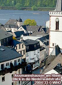 Assmannshausen am Rhein, Blick in die Niederwaldstra�e